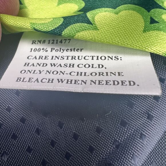 St. Patrick's Day Men's Tie Lime Green Shamrocks Print Necktie Tiny Clovers Gift - Picture 6 of 8